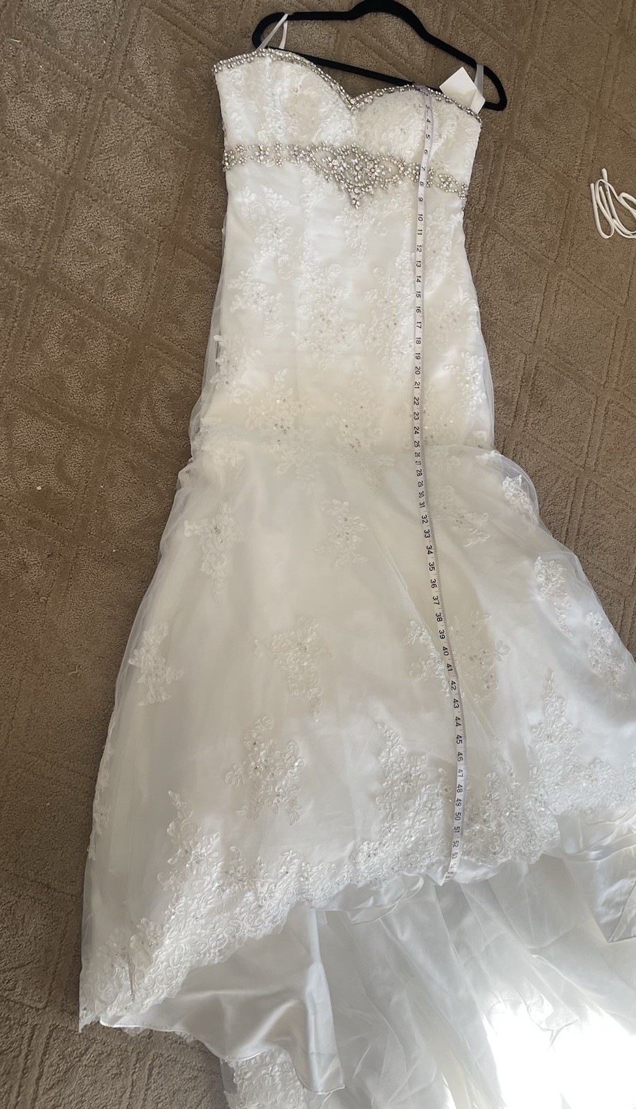Women’s Wedding Dress Bridal Gown Sz 12 Off White NWT strapless bling sweetheart