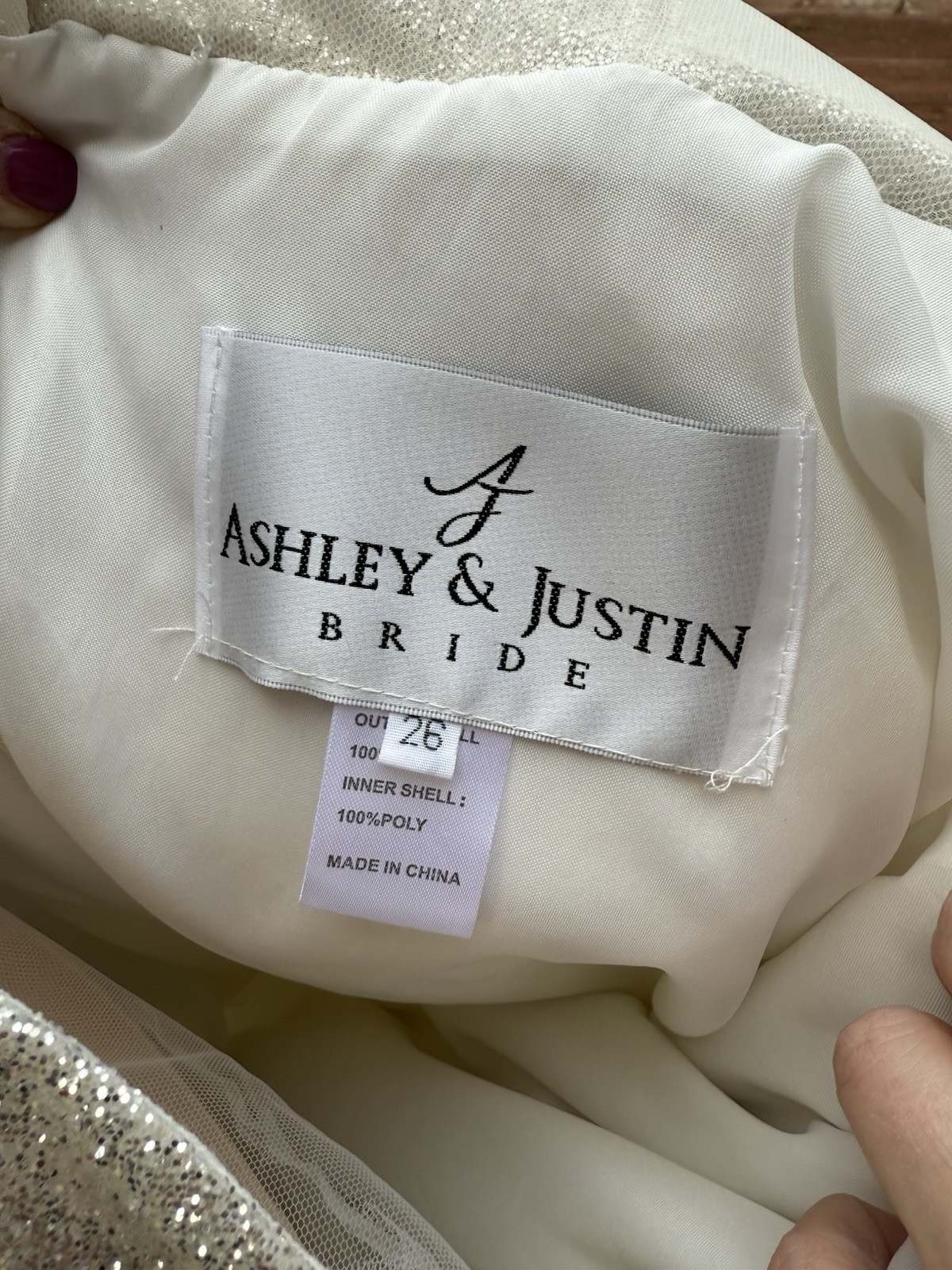 Champagne Sparkling Wedding Dress
