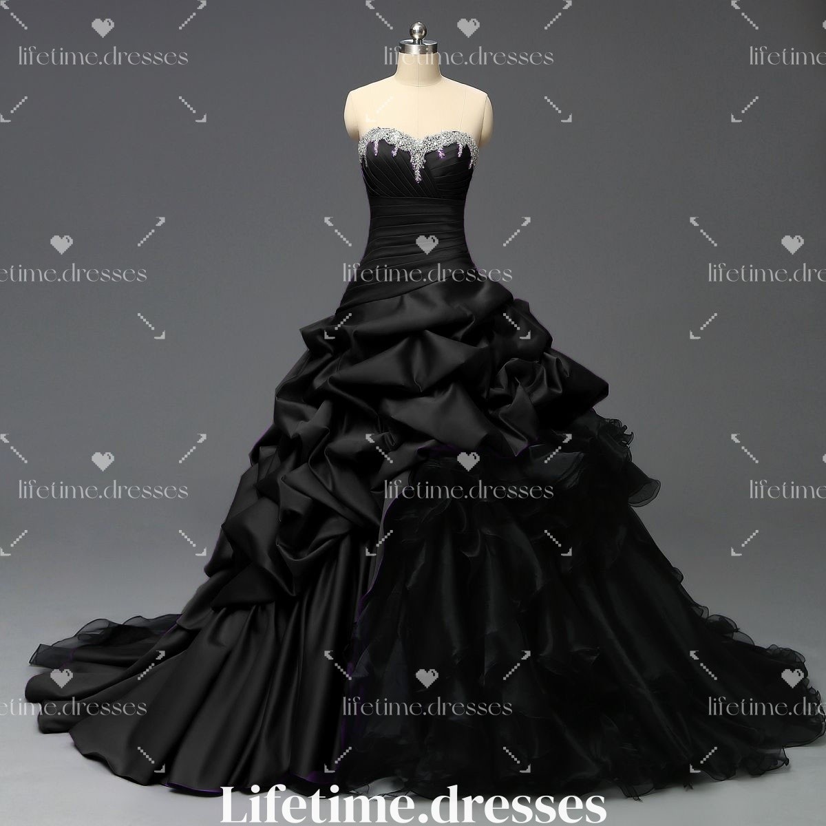Vintage Wedding Dresses Satin Ruffles Taffeta Corset Victorian 50s Bridal Gowns