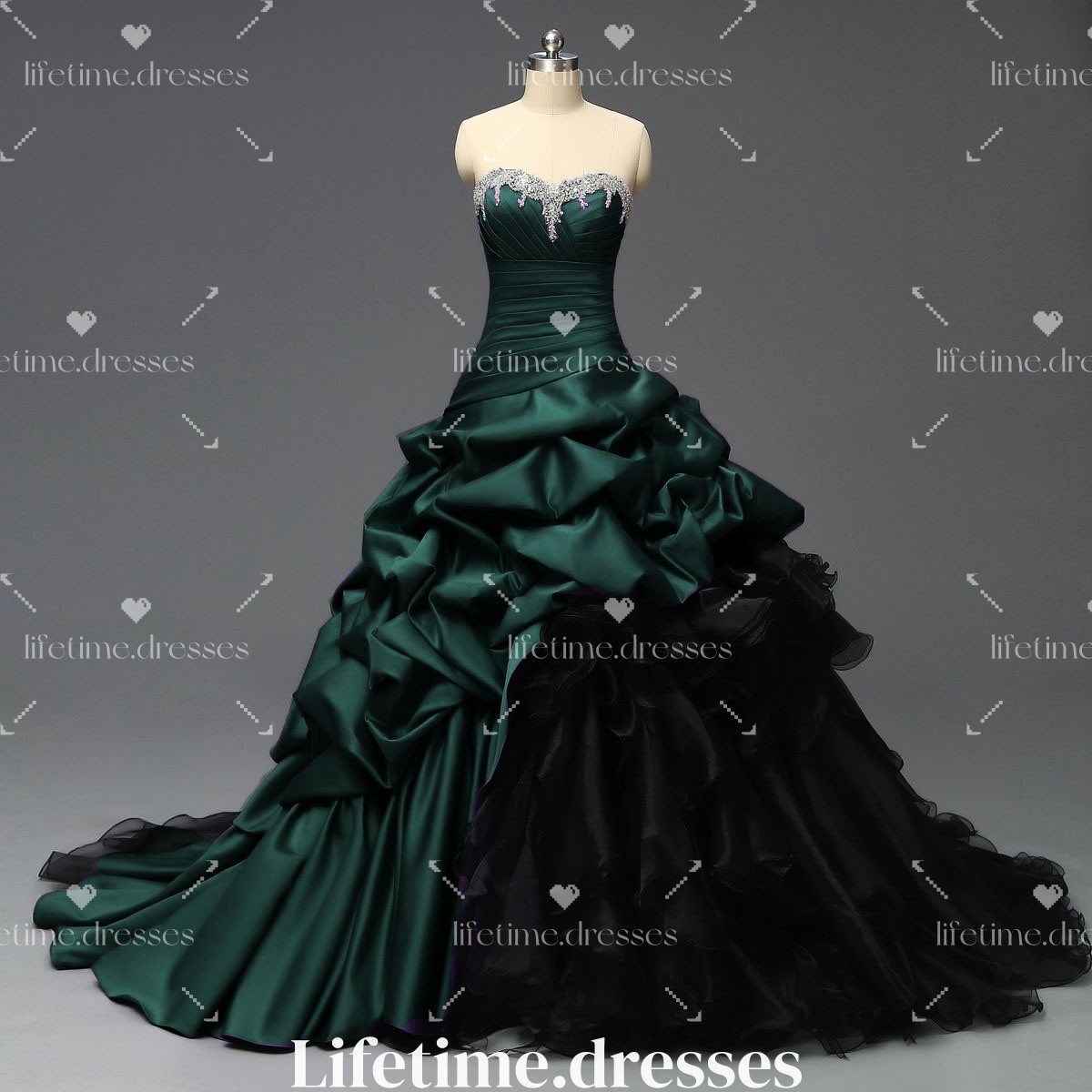 Vintage Wedding Dresses Satin Ruffles Taffeta Corset Victorian 50s Bridal Gowns