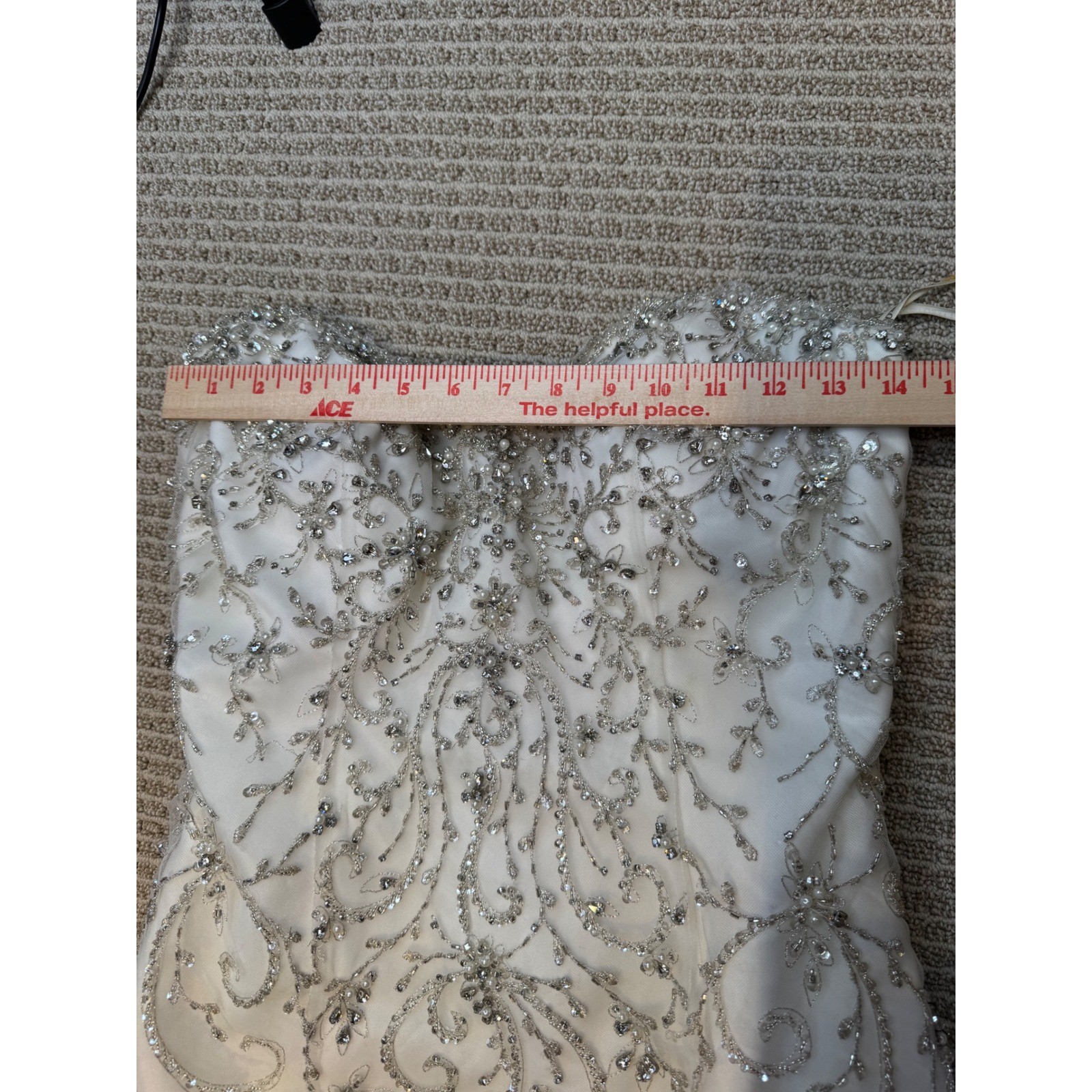 Sottero and Midgley Haute Couture Beaded Mermaid Wedding Dress Ivory Size 14
