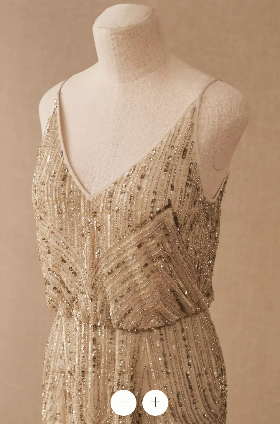 New Fidelia Art Deco-style beaded dress by BHLDN / Anthropologie – never-worn