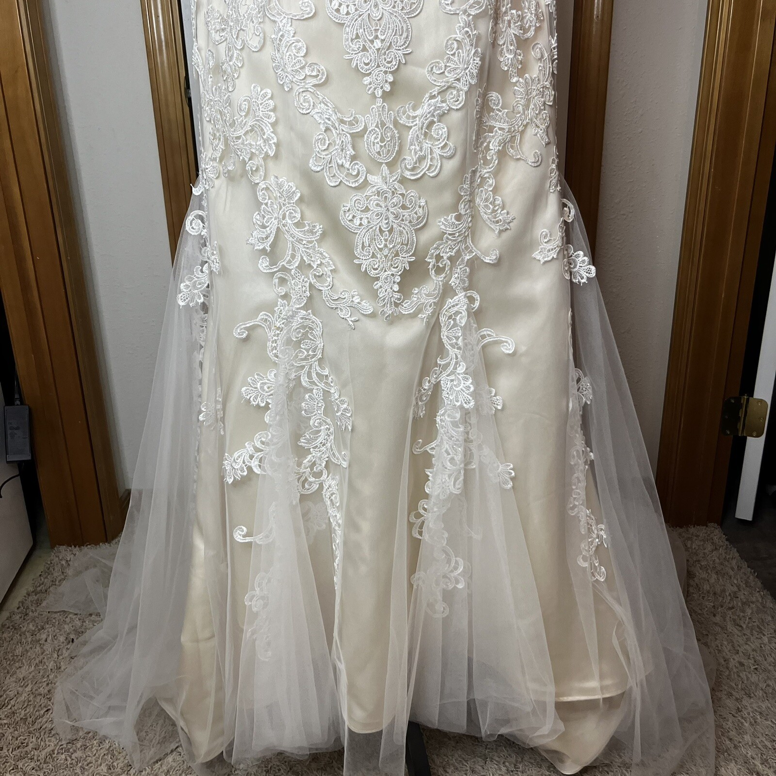 Casablanca Bridal Gown Lotus In Champagne / Ivory/ Silver Size 18 Style 2242
