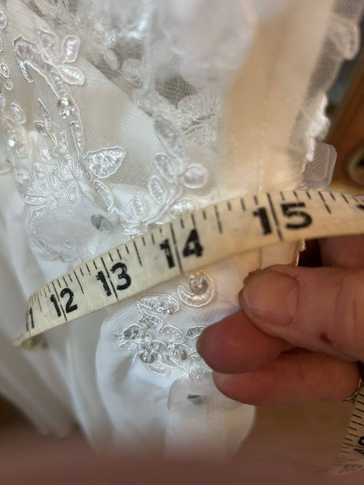 Milano Size 12 White Bridal Gown V-neck Embellished Bodice Wedding pleated