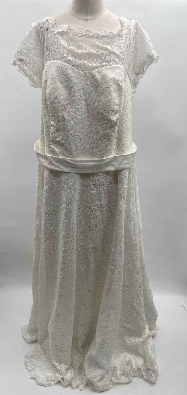 Women Luxury Mermaid Wedding Scoop Neck Off Shoulder Lace Applique White Gown