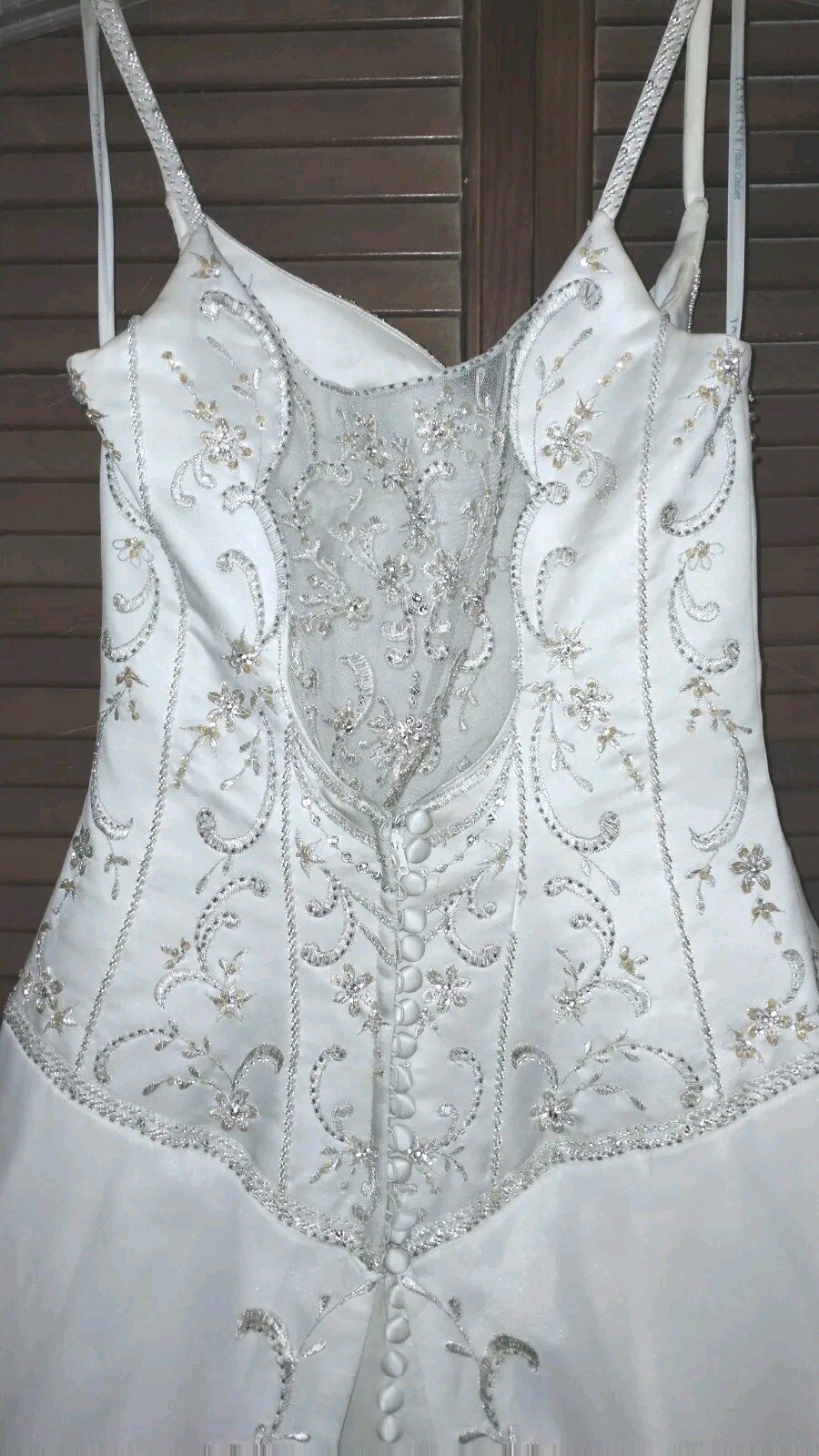 JASMINE HAUTE COUTURE BEADED RHINESTONE WEDDING DRESS BUTTON EXCELLENT PRICE!