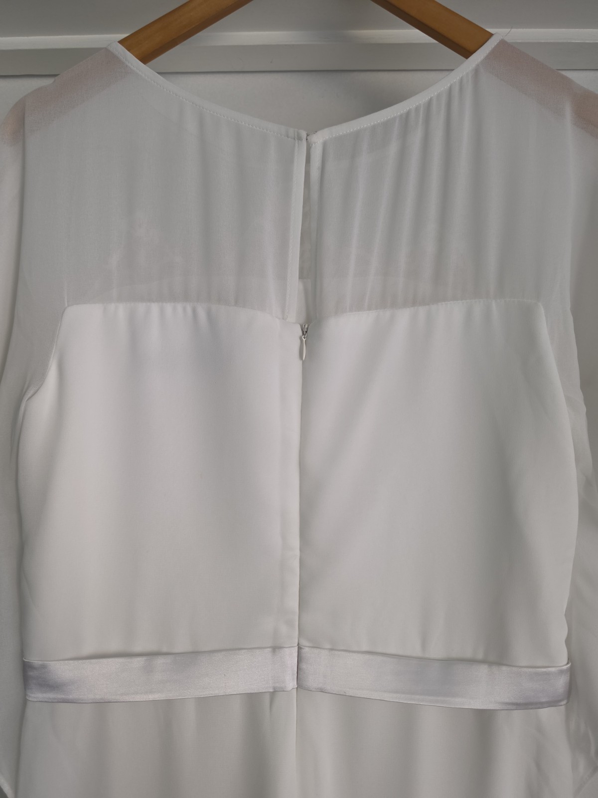 Ever Pretty Flutter Sleeve Full Length Lined Wedding Dress Size 12 Lace Detail