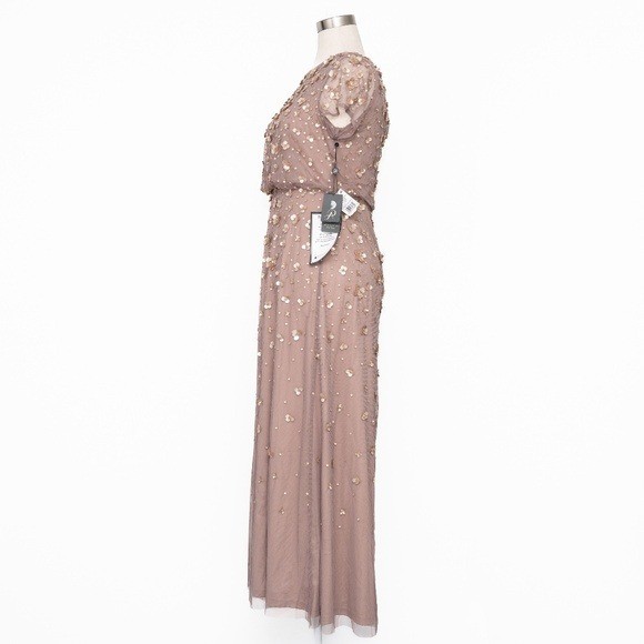 Adrianna Papell – Petite 3D Embellished Blouson Gown