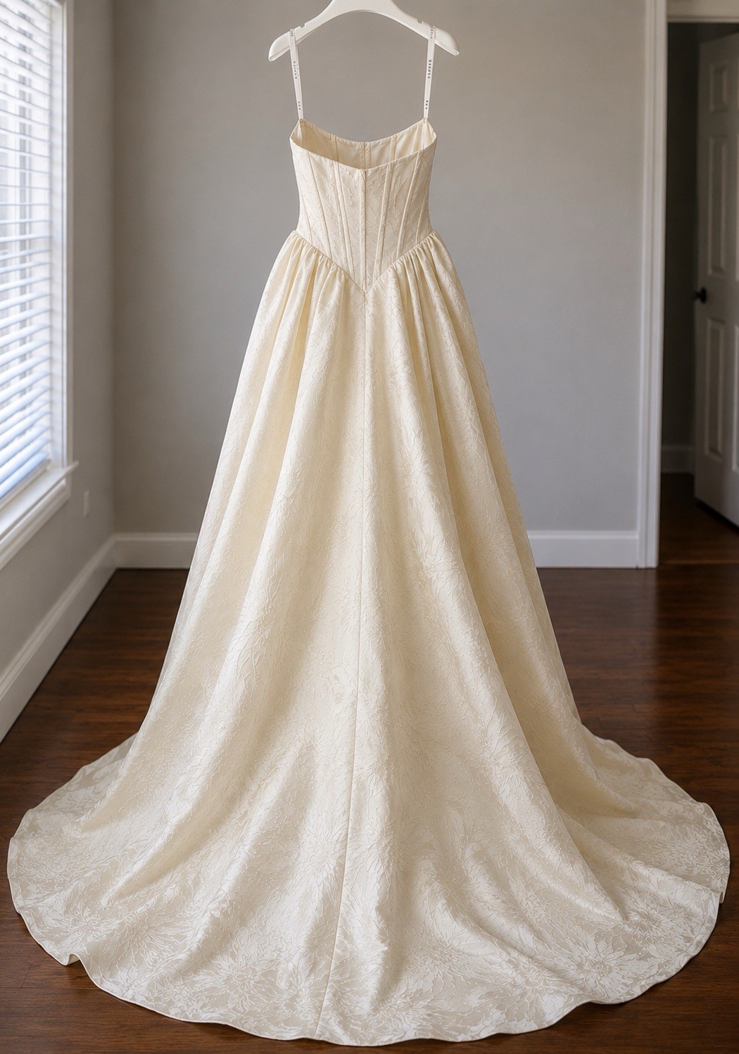 Azazie Bridals Ivory Ball Gown Wedding Dress Train includes veil