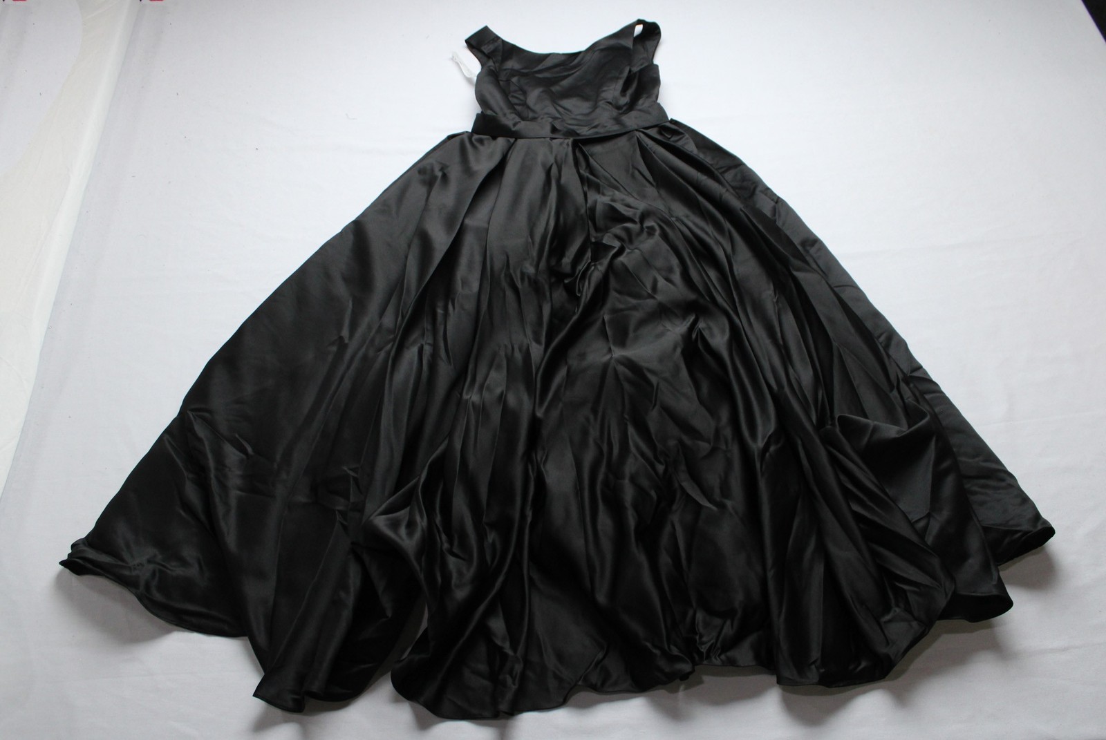 Azazie Girls Sleeveless Pipsy A-Line Bow Matte Satin Dress AP2 Black Size: 14