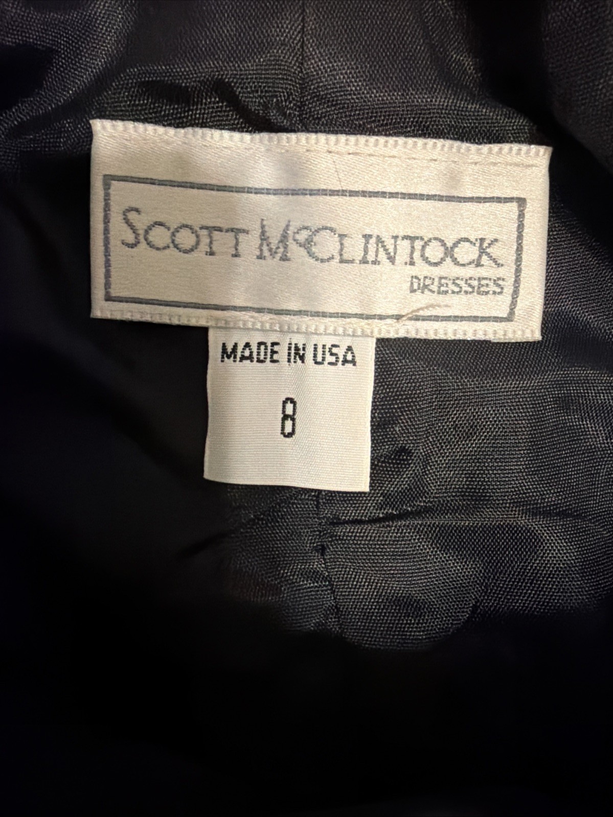 Scott Mcclintock VTG Classy Off Shoulder Little Black Dress Cocktail Event 8