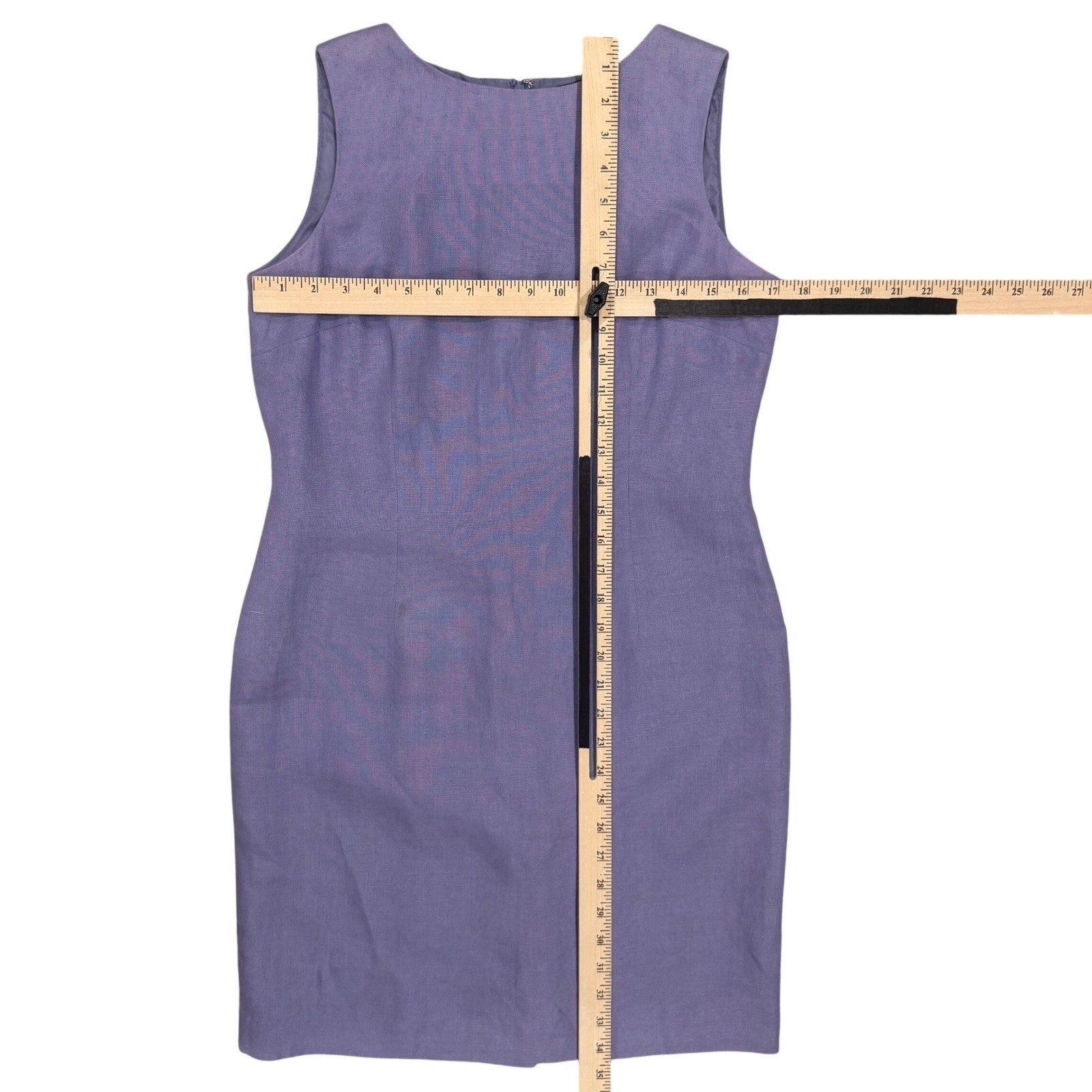 Talbots Irish Linen Sheath Dress Orchid Purple Sleeveless 8P Resort Wedding FLAW