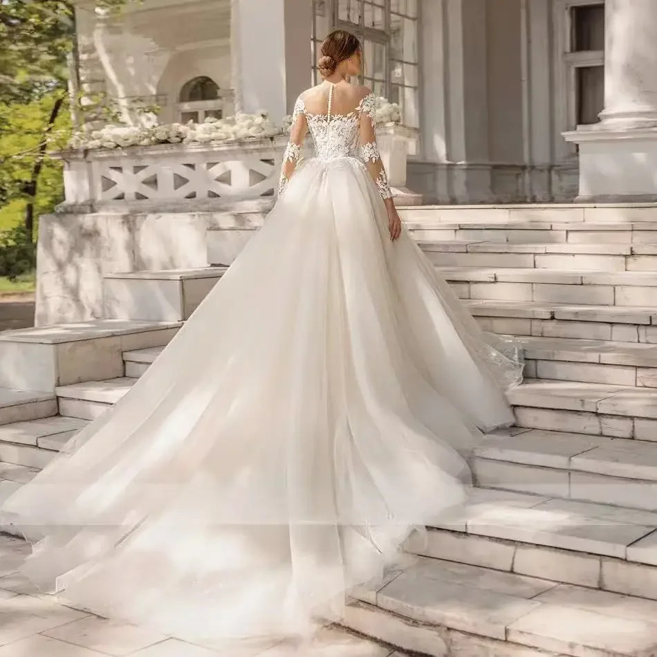 Custom Ashley Carol ALine Wedding Dress Sparkling Beading Appliques Wedding Gown
