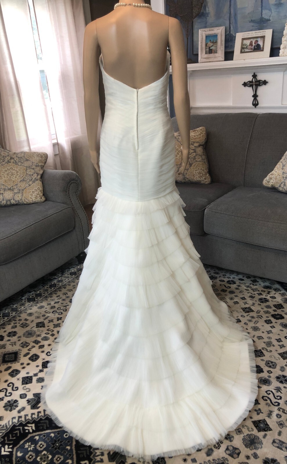 NEW Strapless Wedding Dress Sz 10 NWT $1,400 Strapless Ivory Gown Trumpet