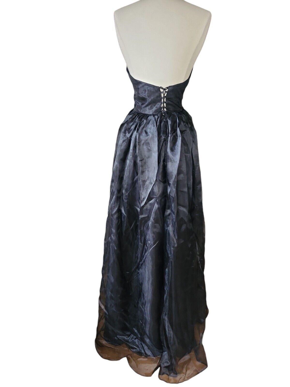 Whimsigoth Dark Fairy Taffeta Wedding Gown Size 14 Sweetheart New With Flaw Hoco