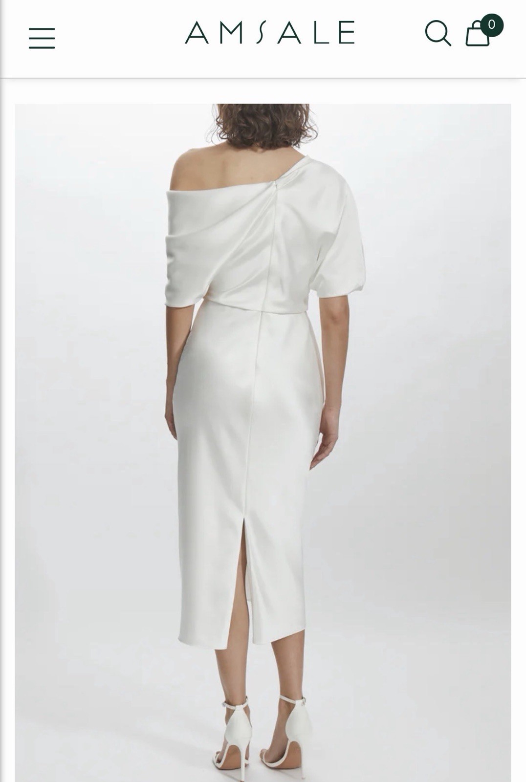 Amsale Women’s White Bridal Off Shoulder Dress Size 10 New with Tags Never Worn