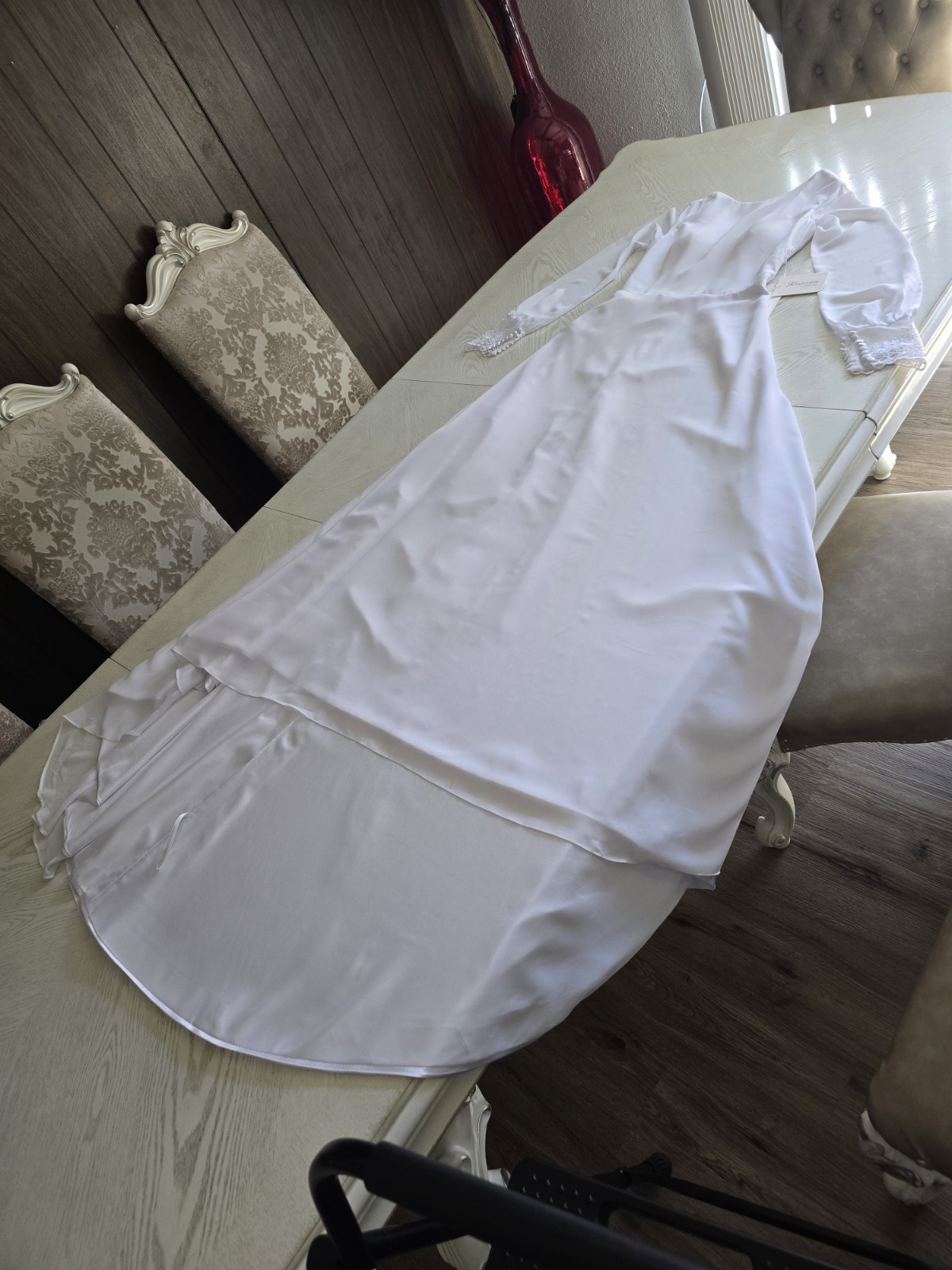 Bridal Dress Wedding Brand Is Mingdas Dress White**Size Measurements In Photos**