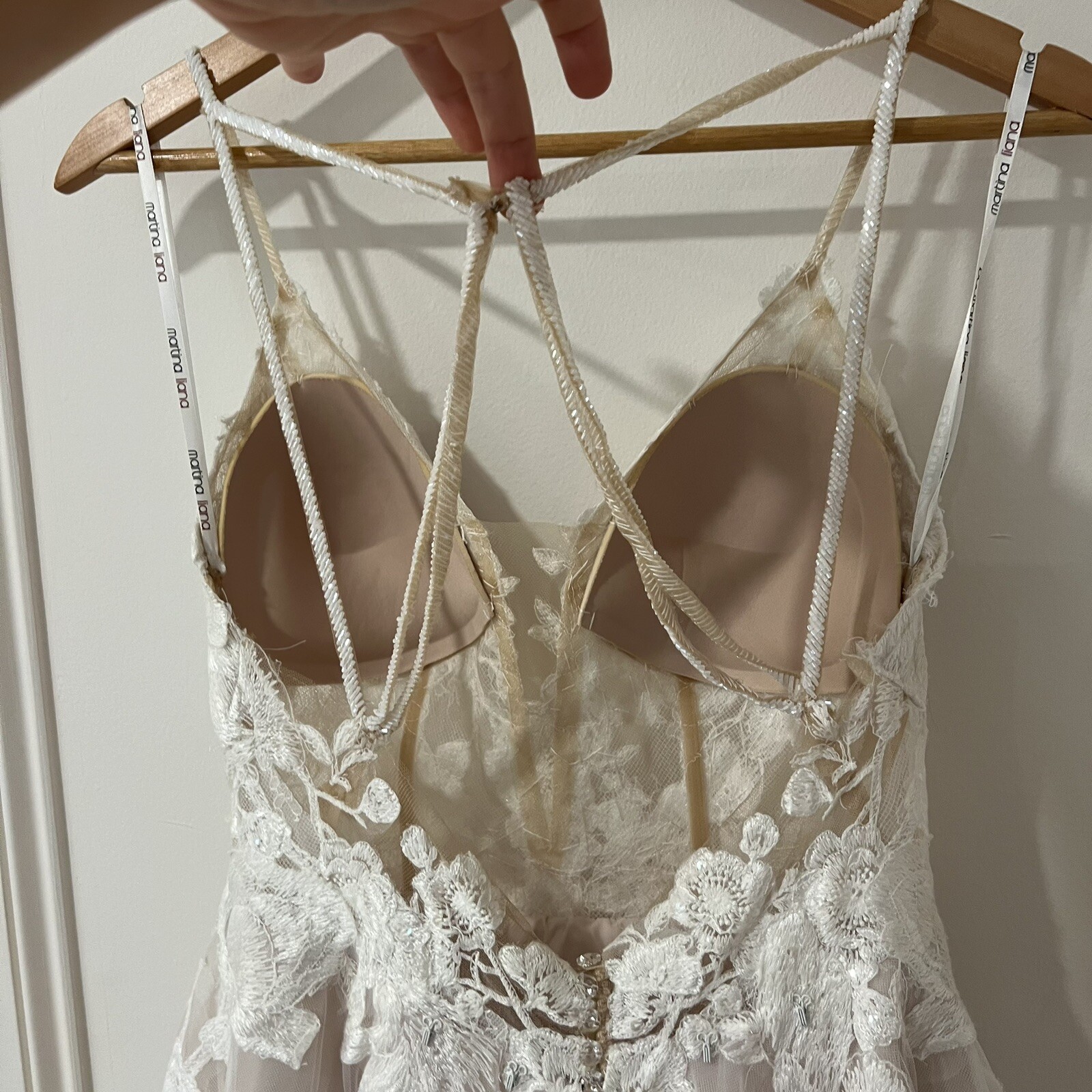 Martina Liana Romantic Boho Wedding Dress W/ Pockets 1110 ($2600) US 12