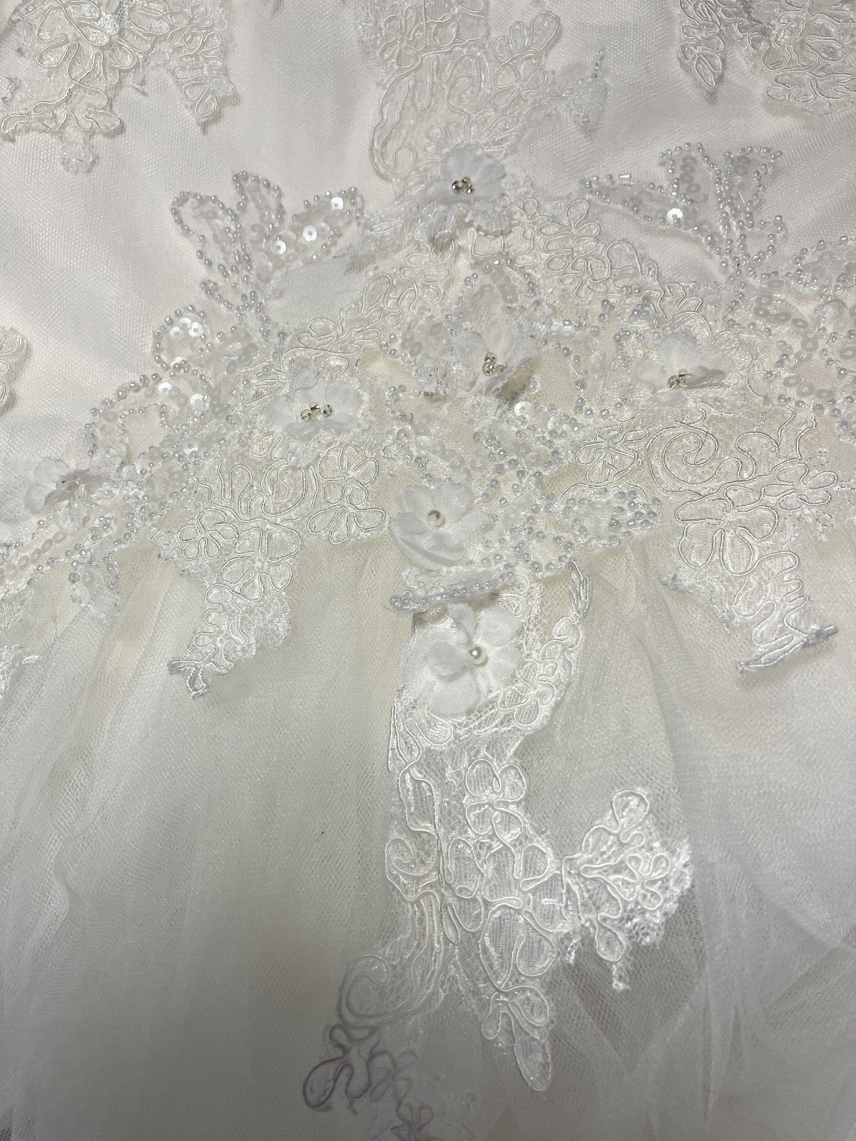 La Sposa St. Patrick Romantica Wedding Dress 14 Illusion Lace Mermaid Tulle NWT