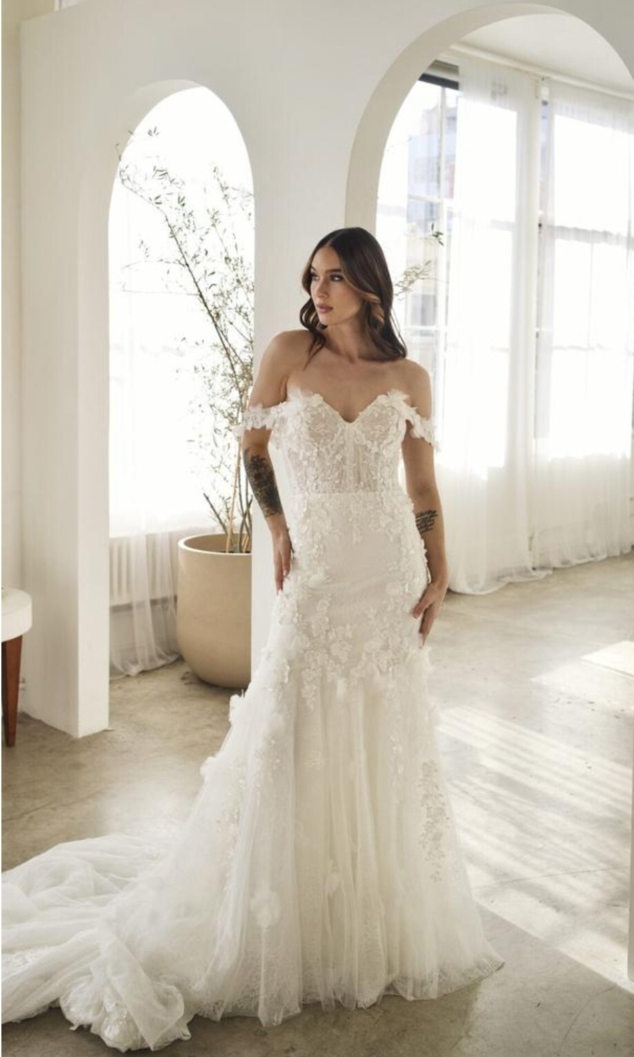 ✅️New With Tags! Size 10 Martina Liana Wedding Dress ML 1612 Ivory Colored