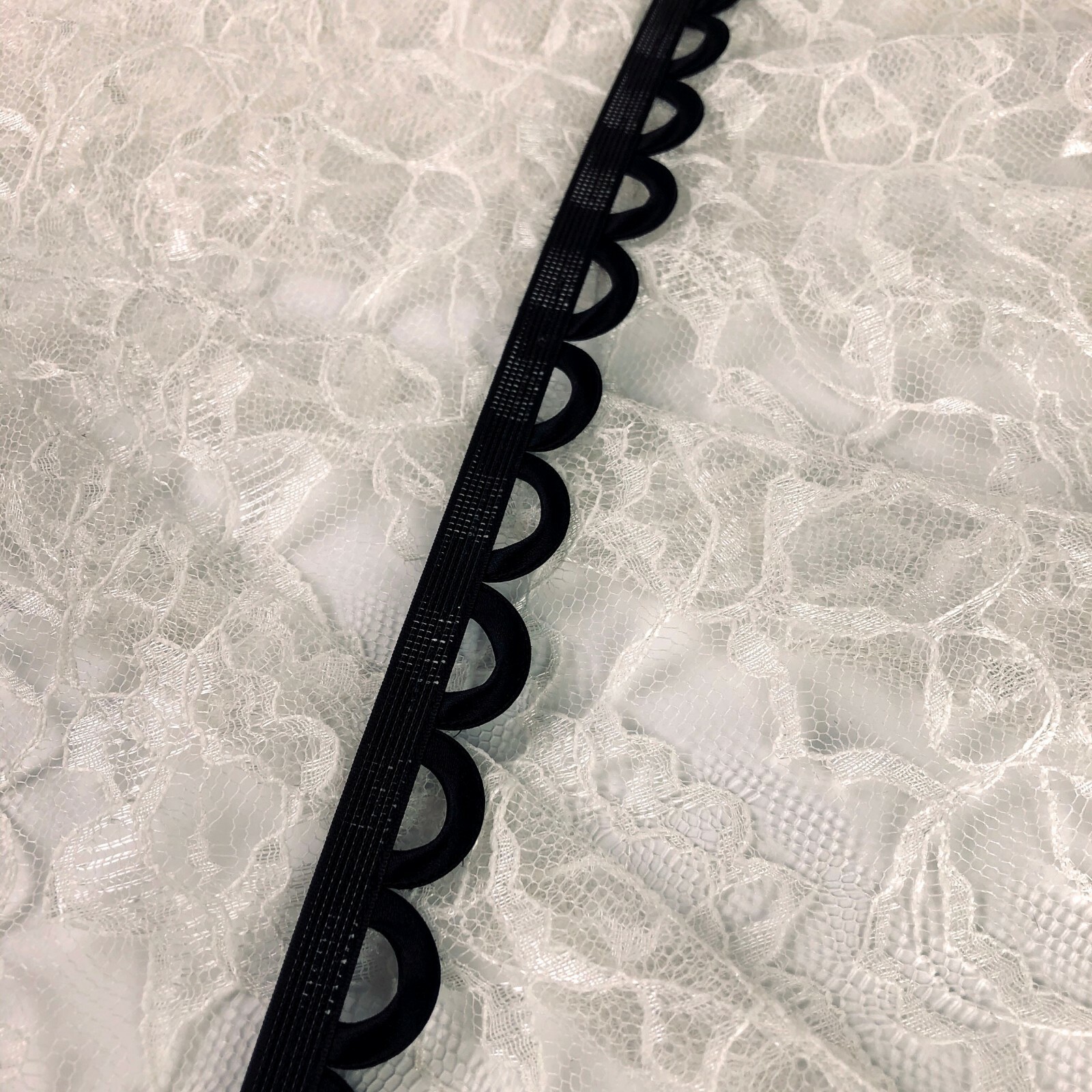 Black Satin Corset Loops Lacing Looping Corset Back Lace-Up Zipper Replacement