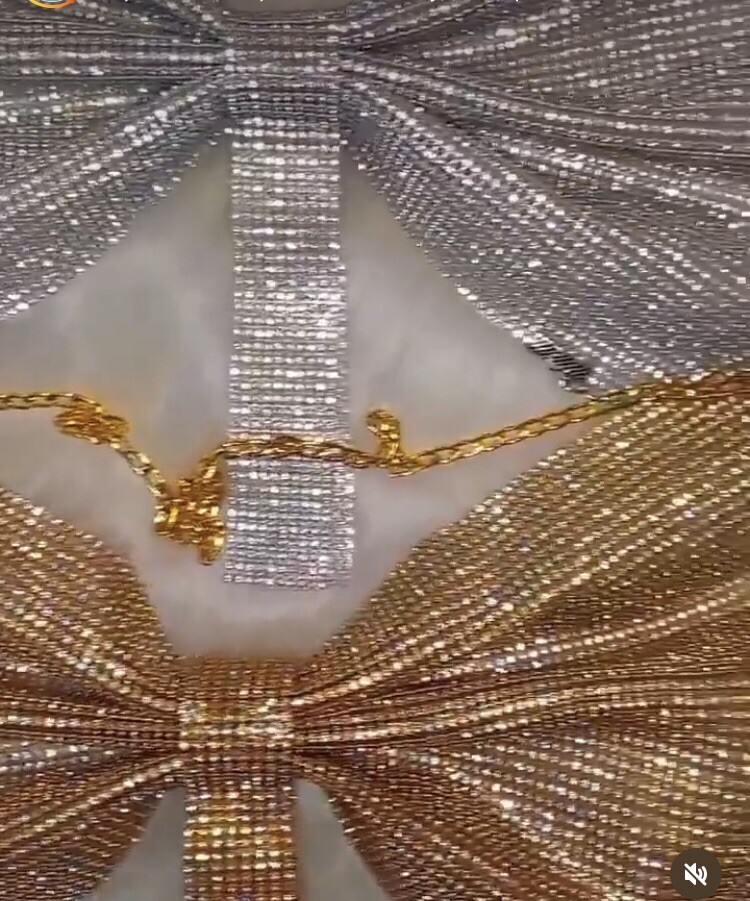 Full Crystal Bow Top, Handmade Lux Brand Design, Rhinestone Disco Top