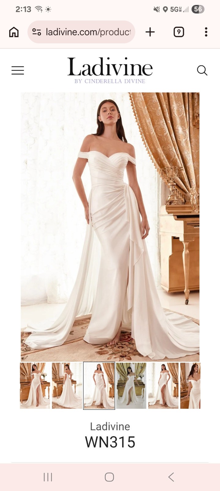 NWT Ladivine By Cinderella Divine WN315 Off-White Wedding Dress Size 18