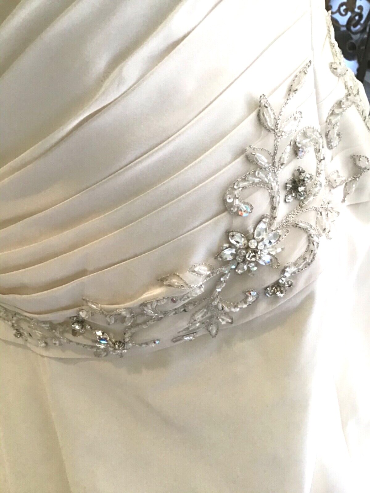 DEMETRIOS NEW Choker High Neck Wedding dress bridal gown Fit & Flare Ivory 10
