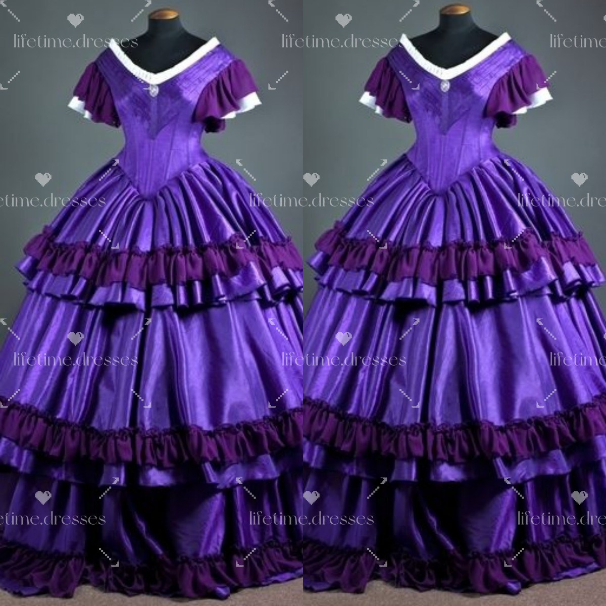 Victorian Wedding Dresses Silk Taffeta Vintage 1960s A Line Bridal Lace Gowns