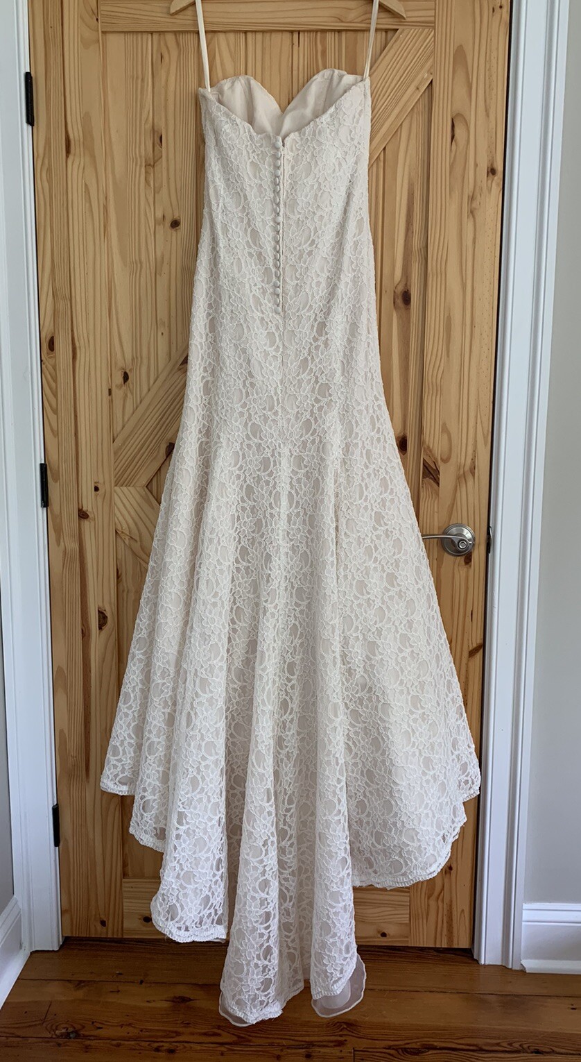 Morilee Madeline Gardner Wedding Dress 19822 Ivory Lace Strapless Back Buttons 8