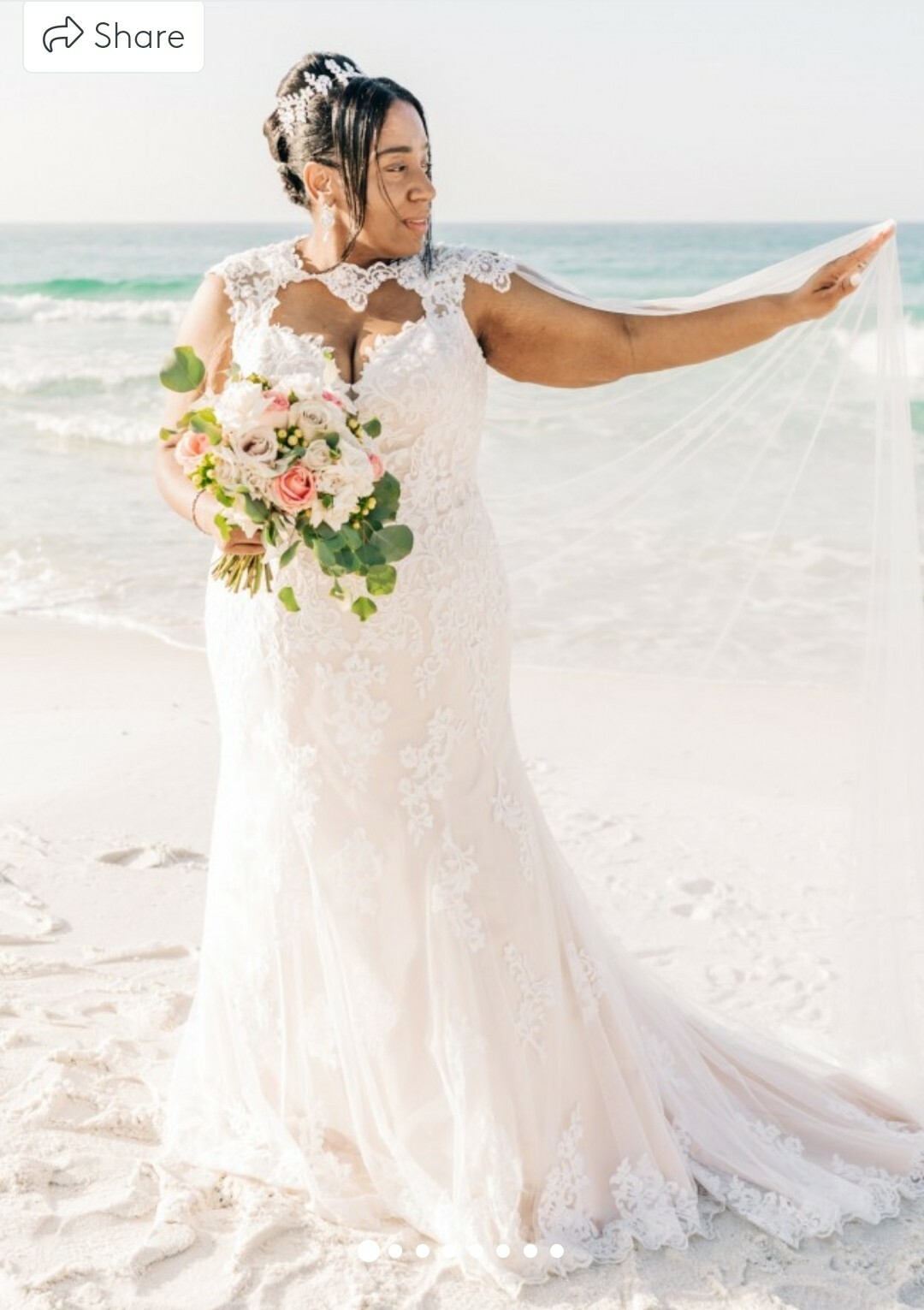 Mermaid Wedding Dress and Cloak Veil