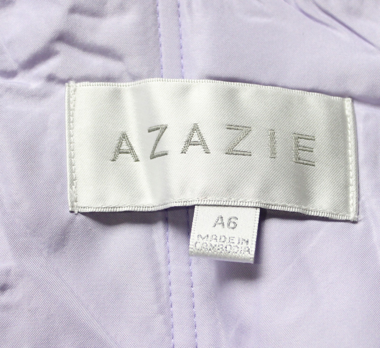 Azazie Women’s Tessie A-Line V-Neck Pleated Chiffon Dress AP2 Lilac Size: A6 NWT
