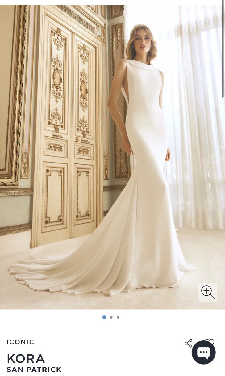 San Patrick KORA – Bateau Neckline Mermaid Sleeveless Satin Wedding Dress