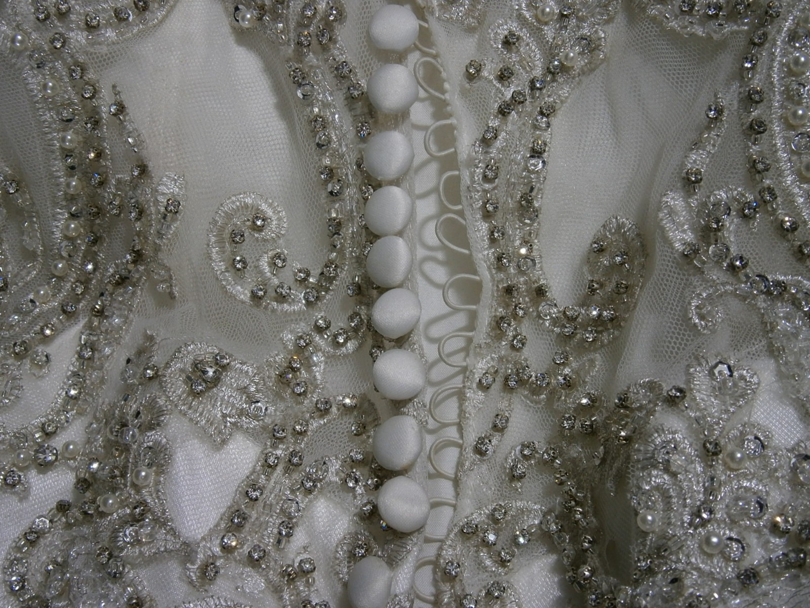 Allure Bridal C405 Wedding Dress Ball Gown 6-10 Mermaid Illusion Ruffles Bling