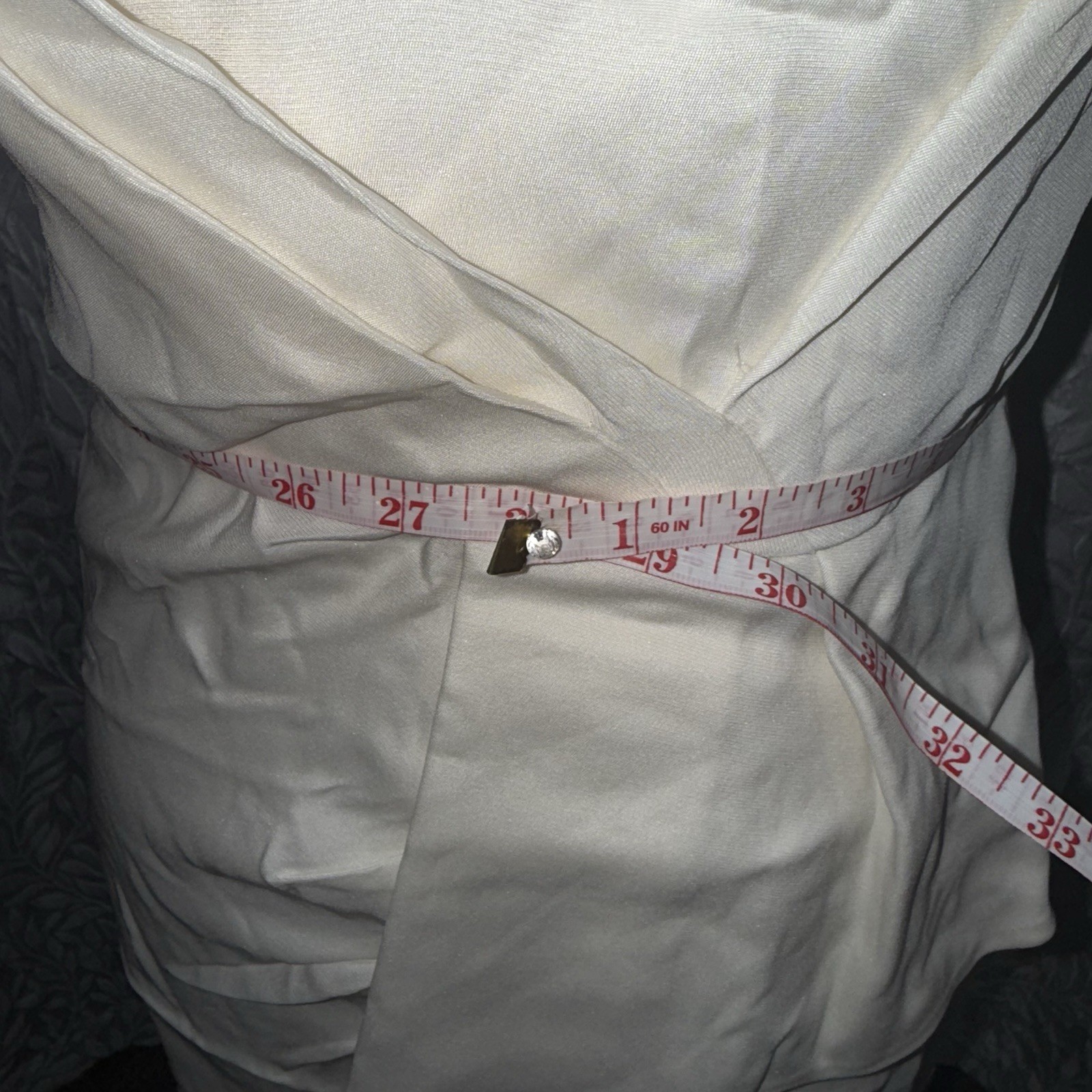 Ann Taylor Long Formal Wedding Bridal White Ivory With Silver Straps deess