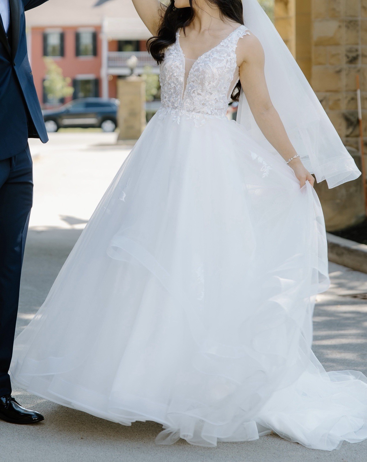 Azazie Toni Wedding Dress (A-Line/Ballgown) Size 0