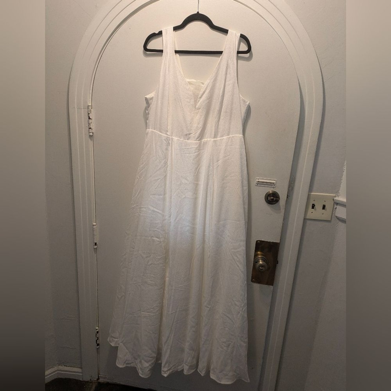 Torrid Jacquard Elegant White Ivory Maxi Dress Size 16