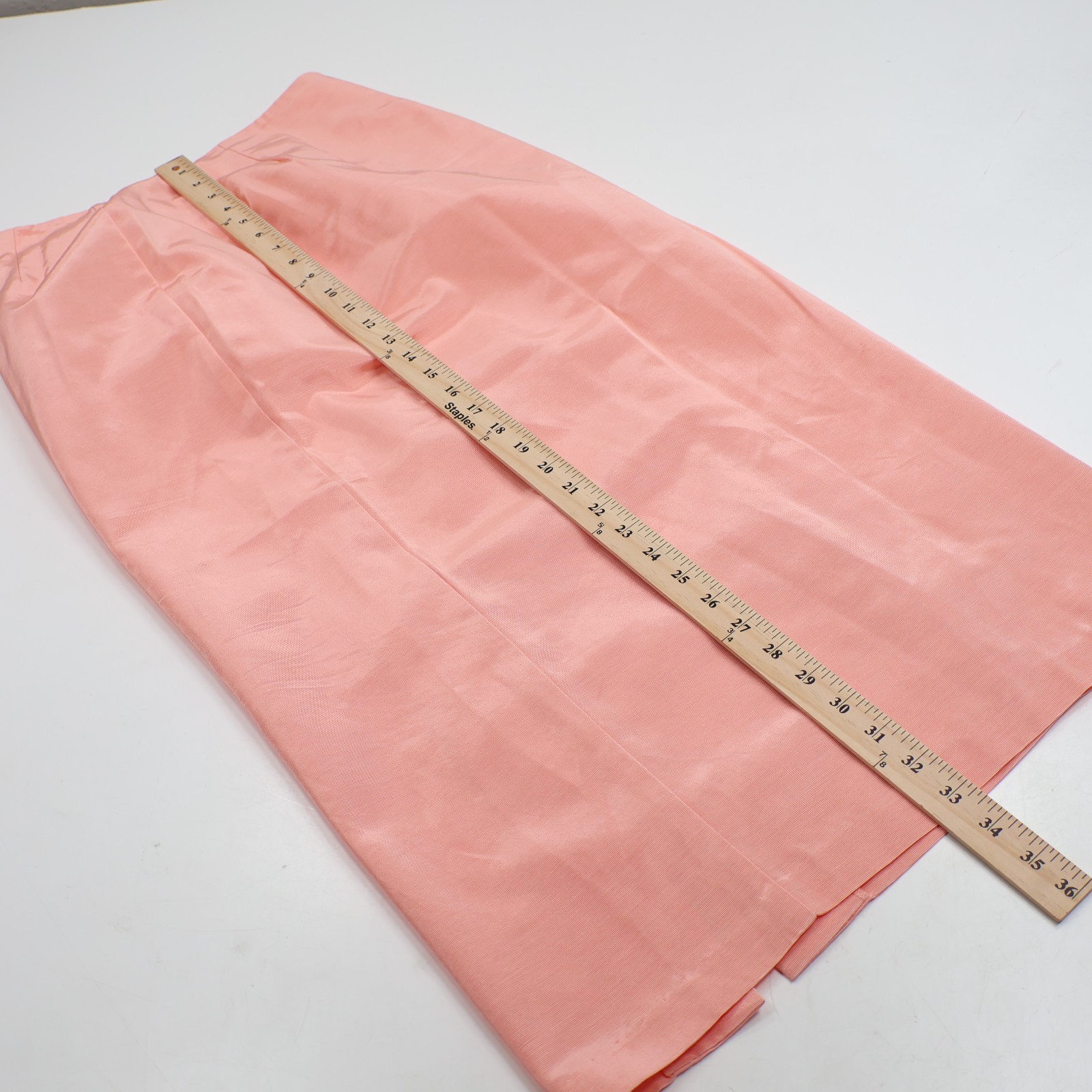 Vintage Two Piece Watters & Watters Women 10 Peach Jacket Skirt Suit