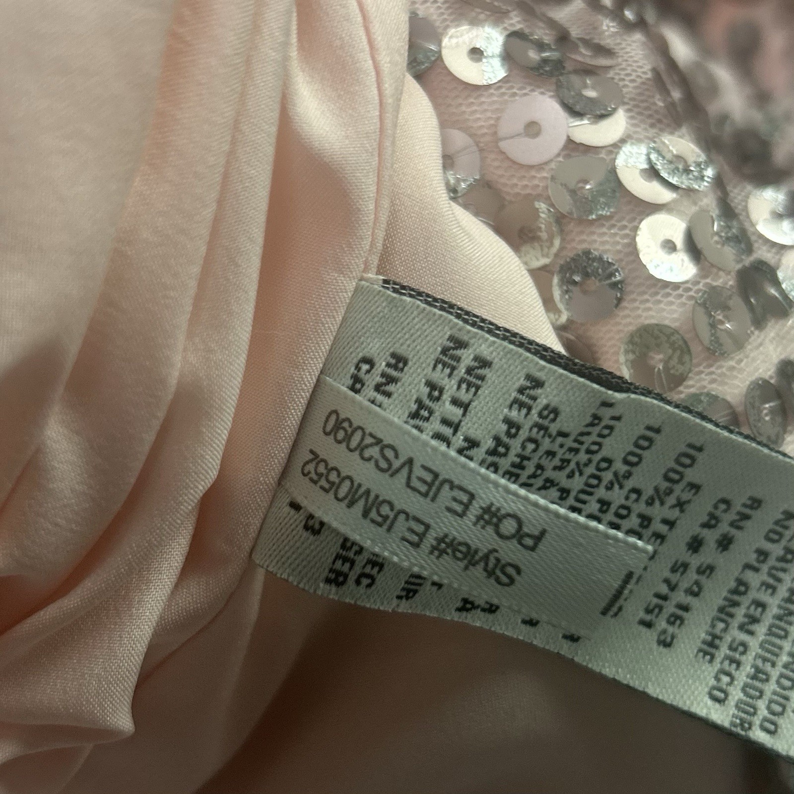 Eliza J Dress Pink Sequine Cocktail V-Neck 3/4 Sleeve Sparkly Birthday Mini 8