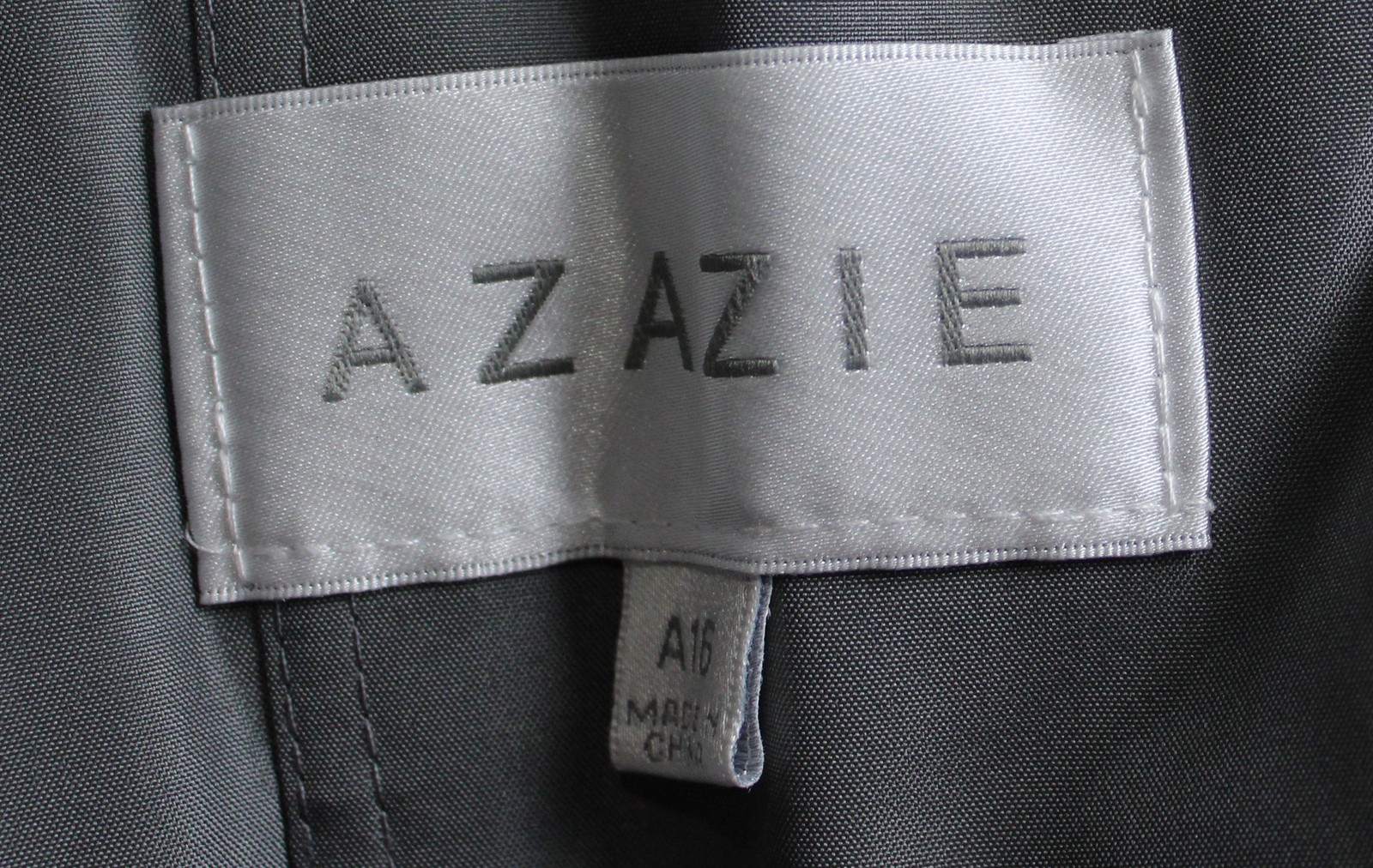Azazie Womens Dakota A-Line V-Neck Pleated Chiffon Dress AP2 Steel Gray Size:A16