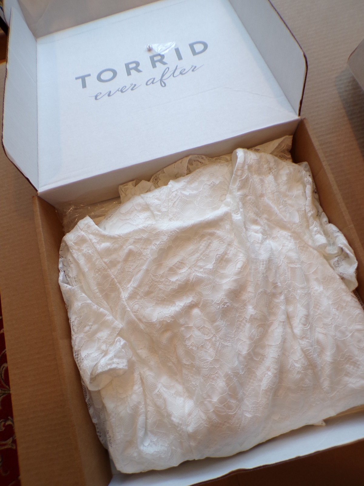 Torrid Ever After Dress Lace A Line High Neck Wedding Gown White Womens Size 14