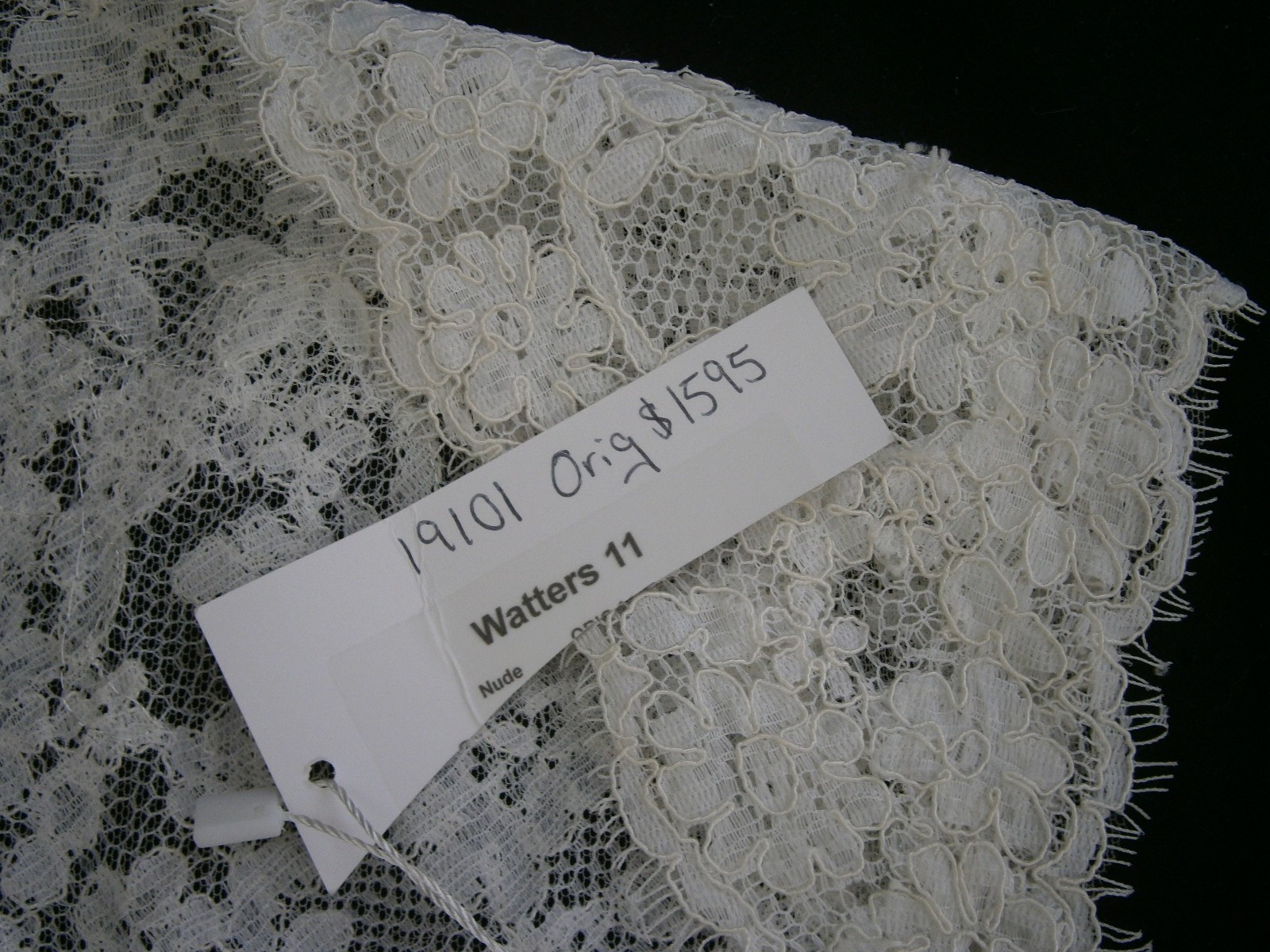 Watters Wtoo Telvanise 19101 Wedding Dress 10 Ivory Nude Lace Sheath Illusion