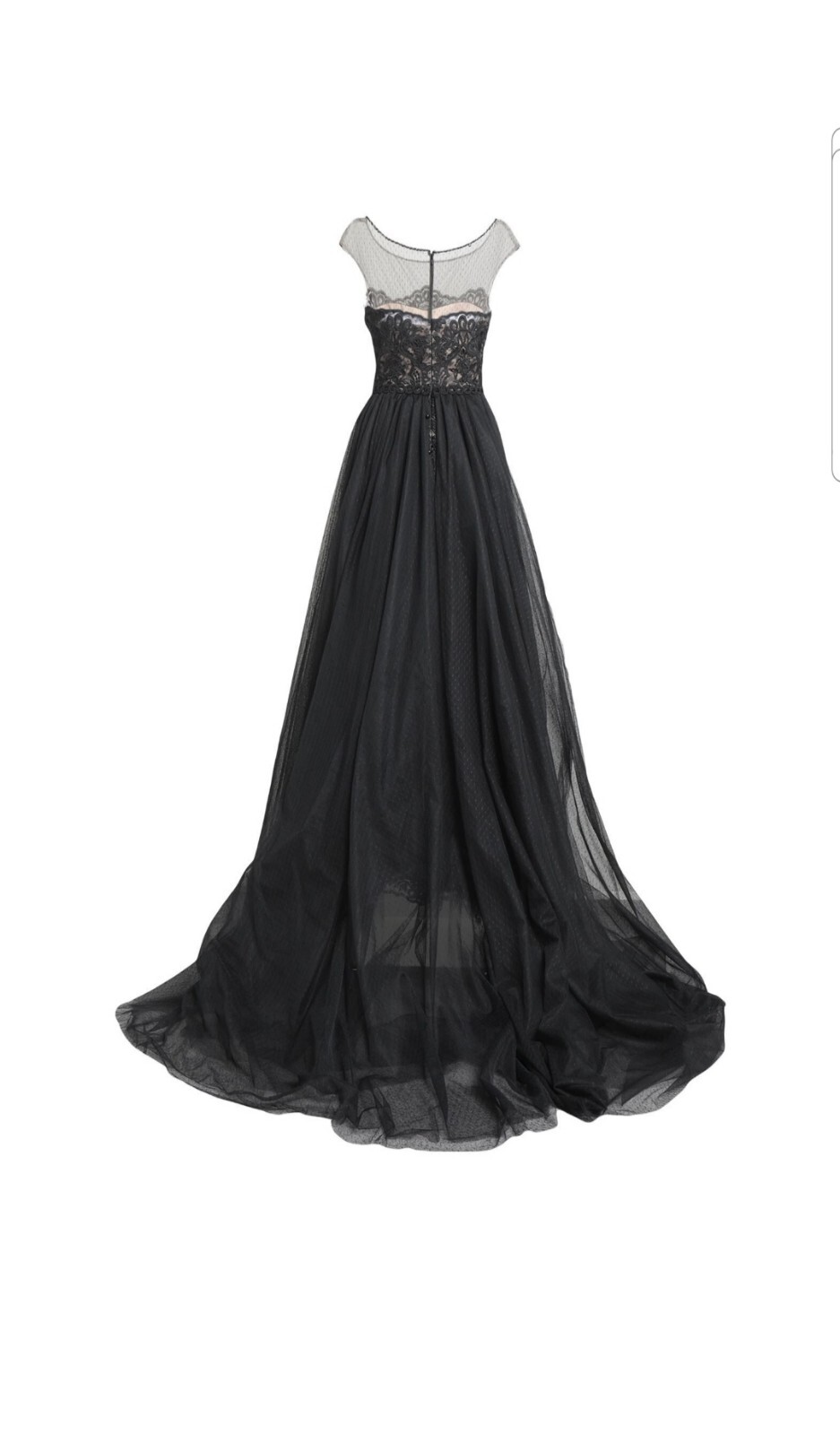 Martha Blanc Black Train Dress Ball Wedding Gown Size : US12