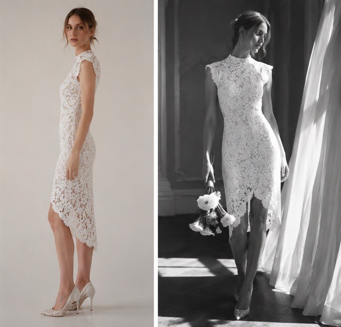 LOVER The Label Lace Midi Dress AU 8 Ivory Bridal Engagement Designer RRP $995