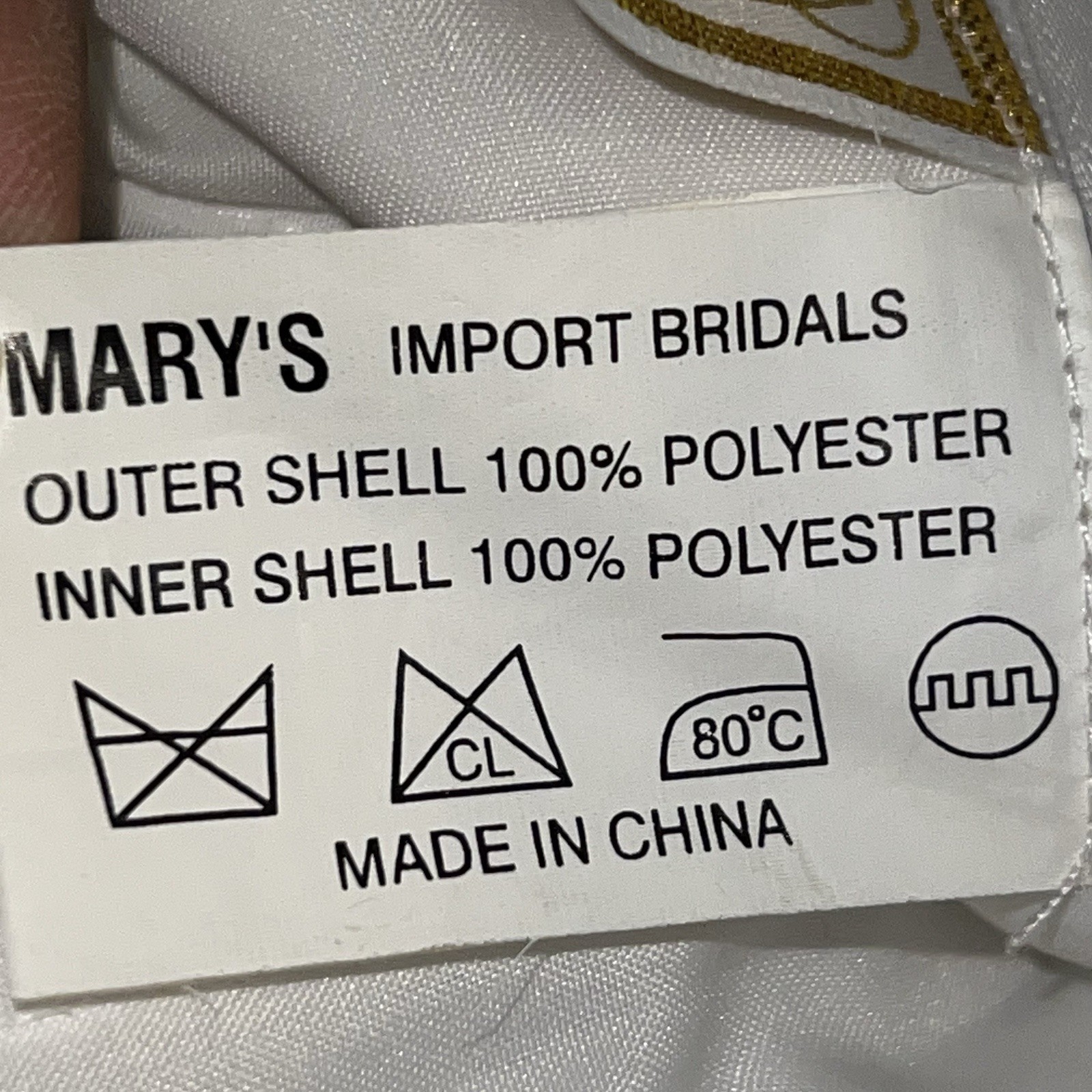 VTG Mary’s Classic 90’s Wedding Gown w/Matching Beaded Wrap & White Veil w/Satin