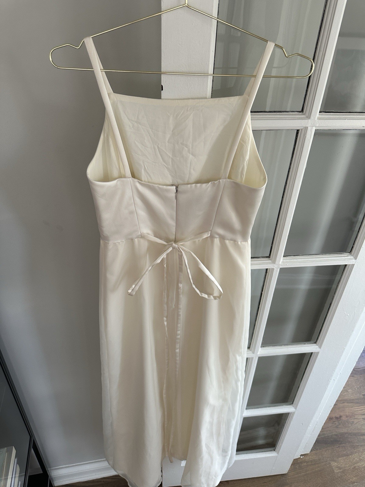 Vera Wang Ivory Sleeveless Square Neck Sheath Full-Length Wedding Dress Size 12