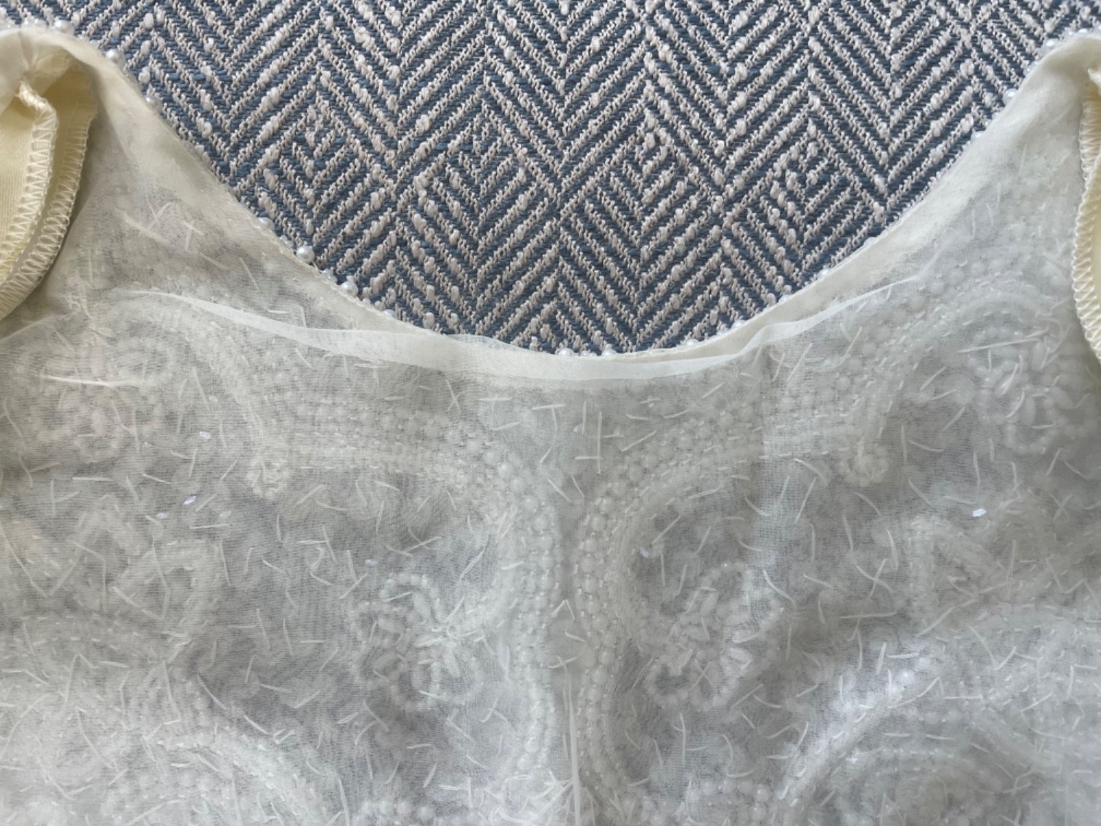 Vintage Beaded Alfred Angelo Wedding Gown Topper Bolero Jacket