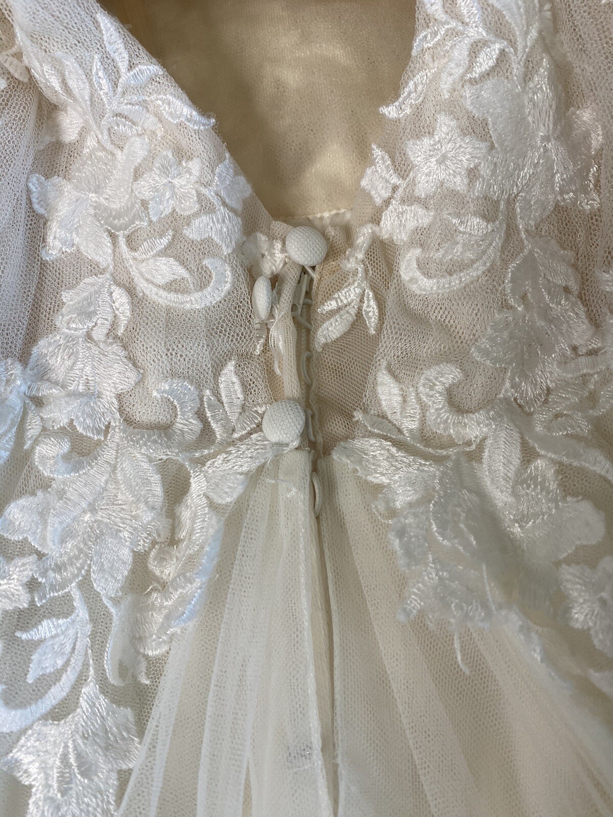 Morilee Wedding Gown 2365 Carmelina Ivory Champaign A Line V Neck Size 12