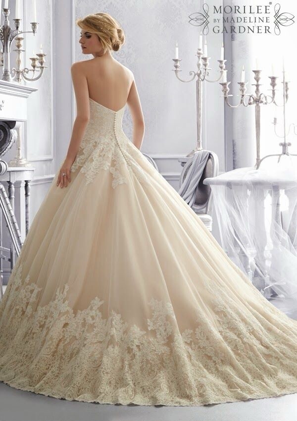 Designer Strapless Wedding Gown, Dress, Morilee By Madeline Gardner, Petite