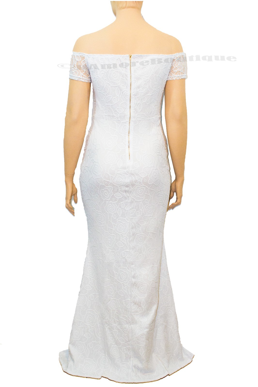 Plus Size Off Shoulder Lace Gown Wedding Gown White or Pink Dress XL XXL XXXL